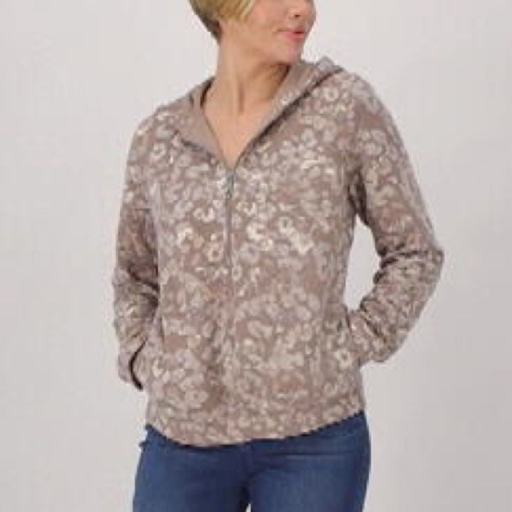 Isaac Mizrahi Live! SOHO Jacquard Zip-Up Jacket with Hood